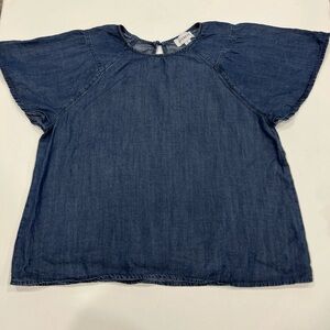 Evereve Women's Blue Denim Blouse